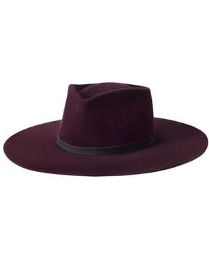 L'Agence Reyes Leather Band Fedora - Purple