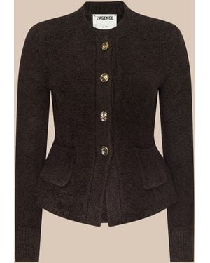 L'Agence Melissa Knit Cardigan - Black