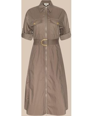 L'Agence Callen Shirt Dress - Natural