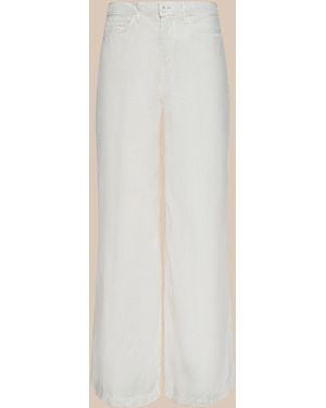 L'Agence Amara Linen Wide-Leg Trousers - Natural