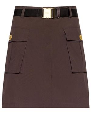 L'Agence Norene Nylon Mini Skirt - Brown