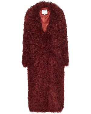 L'Agence Lizbeth Faux Fur Jacket - Red