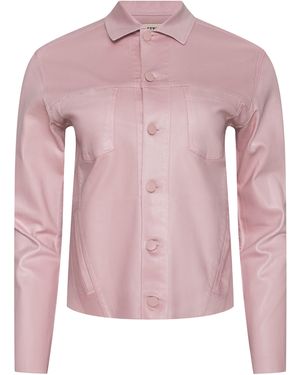 L'Agence 'Agence Janelle Coated Jean Jacket - Pink