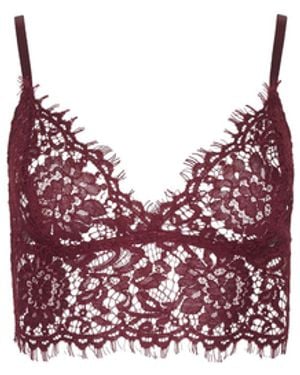 L'Agence Aislin Lace Bralette - Red