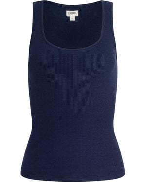 L'Agence Adira Scoopneck Tank Top - Blue