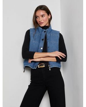 L'Agence Rola Puffer Vest - Blue