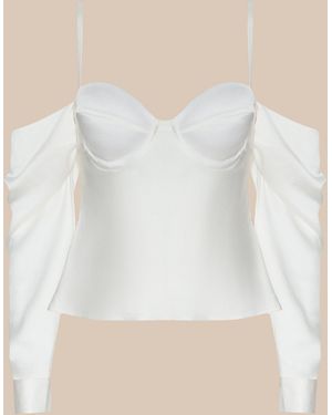 L'Agence Saya Satin Top - Blue