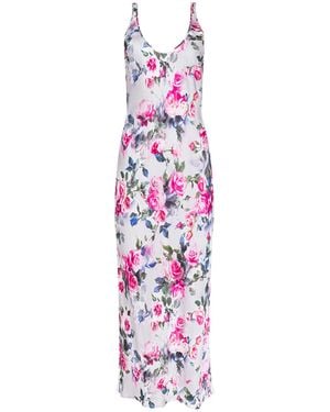L'Agence Akiya Satin Maxi Dress - White