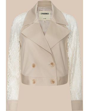 L'Agence Novelle Lace Trench - Natural
