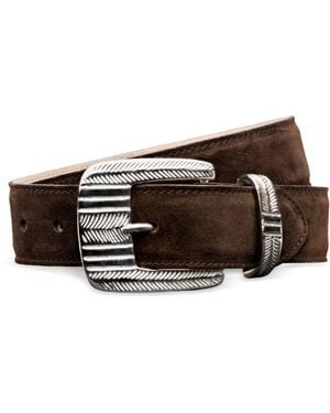 L'Agence Aya Suede Belt - Brown
