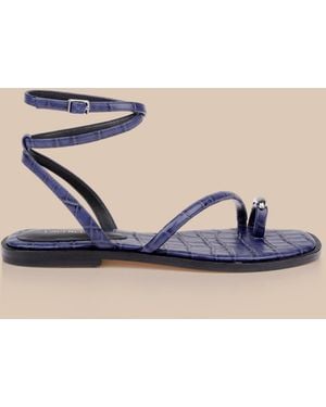L'Agence Mariana Leather Sandal - Blue
