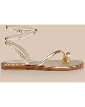 L'Agence Mariana Leather Sandal - White