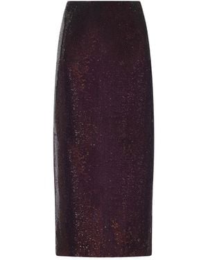L'Agence Makena Sequin Pencil Skirt - Purple