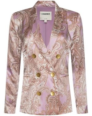 L'Agence Colin Silk Blazer - Pink