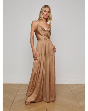 L'Agence Pantalon En Satin Haylo, Brun Cuivré - Marron