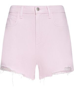 L'Agence Beck Raw-Hem Jean Short - White