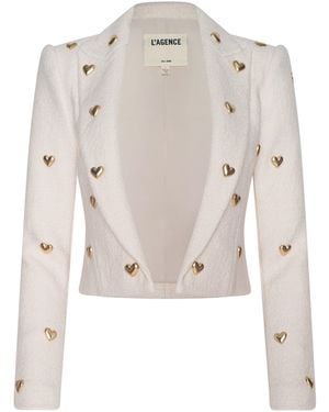 L'Agence Jen Embellished Blazer - Blue