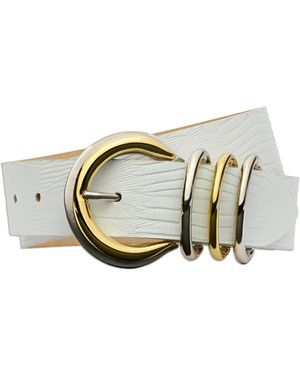 L'Agence Tobar Leather Belt - Metallic