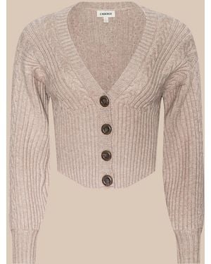 L'Agence Hail Cabled Cardigan - Natural