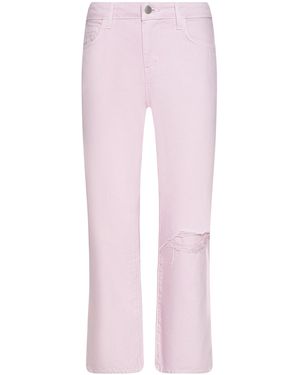 L'Agence Blaine Cropped Stovepipe Jean - Pink