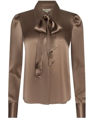 L'Agence 'Agence Honey Silk Blouse Top - Blue