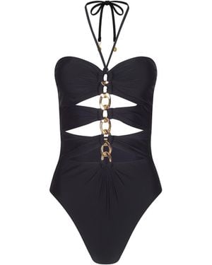 L'Agence 'Agence Opus Halter One-Piece Swimsuit - Black
