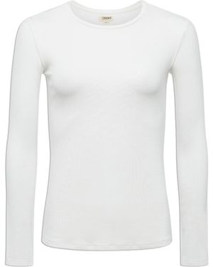 L'Agence Tess Long Sleeve Tee - White