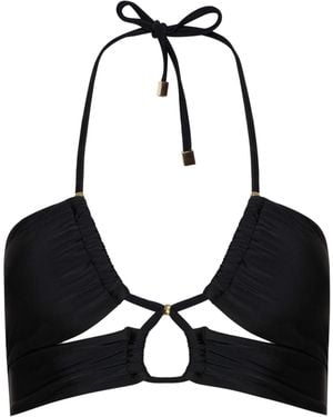 L'Agence Sirena Halter Bikini Top - Black