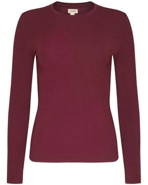 L'Agence Tess Long Sleeve T-Shirt - Purple