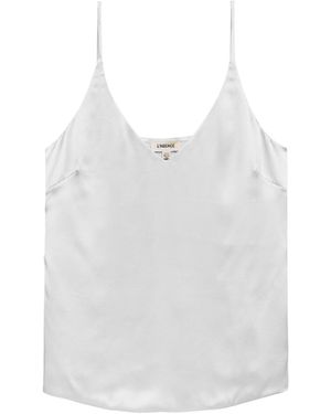 L'Agence Gabriella Silk Camisole - White