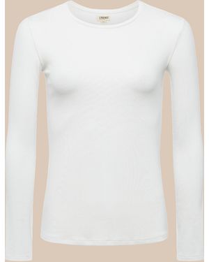 L'Agence Tess Long Sleeve Tee - White