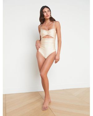 L'Agence Lily Cut-out One-piece Swimsuit - White