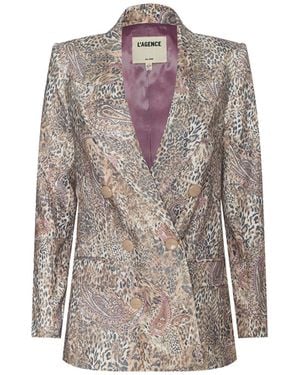 L'Agence Cambrie Oversized Linen-Blend Blazer - Natural