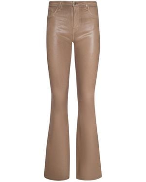 L'Agence Marty Coated Flare Jean - Natural