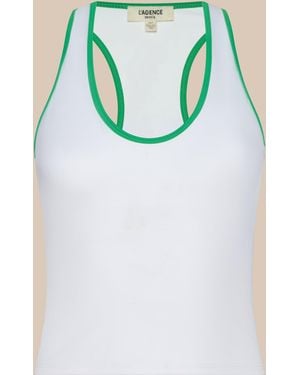 L'Agence Martina Racerback Tennis Tank Top - Blue