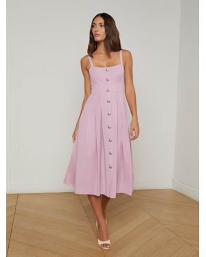 L'Agence Esmeralda Poplin Dress - Pink