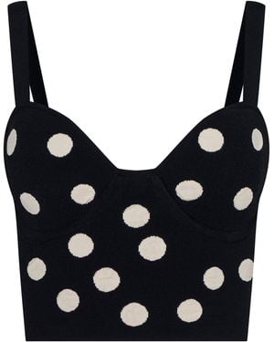 L'Agence Tula Knit Bra Top - Black