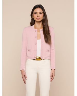 L'Agence Patsy Cropped Cardigan - Pink