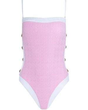 L'Agence Tory Bandeau One-Piece Swimsuit - Purple