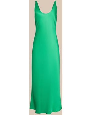 L'Agence Akiya Satin Maxi Dress - Green