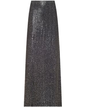 L'Agence Zeta Beaded Maxi Skirt - Gray