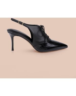 L'Agence Shreya Leather Slingback Pump - Natural