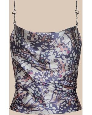 L'Agence Calista Satin Camisole - Blue