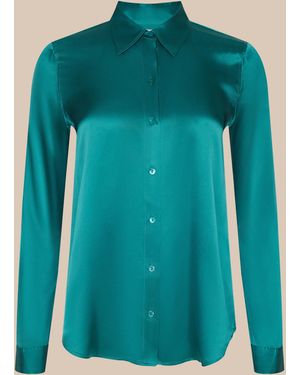 L'Agence Tyler Silk Blouse Top - Blue