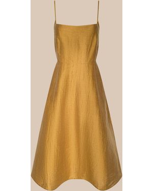 L'Agence Meredith Linen-Blend Dress - Natural