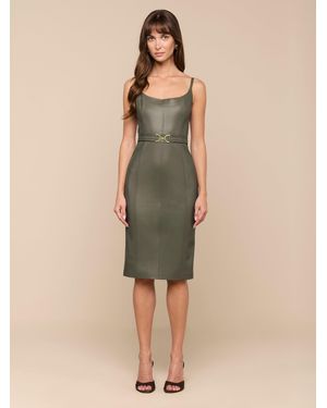 L'Agence Halia Vegan Leather Dress - Natural