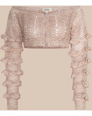 L'Agence Top En Crochet Fey, Nude - Bleu