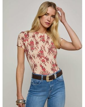 L'Agence T-Shirt Ajusté Ressi, Avec Imprimé Ganado Coloré - Neutre