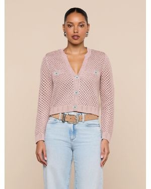 L'Agence 'Agence Blanca Sequin Cardigan - Blue