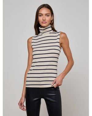 L'Agence 'Agence Ceci Sleeveless Turtleneck - White
